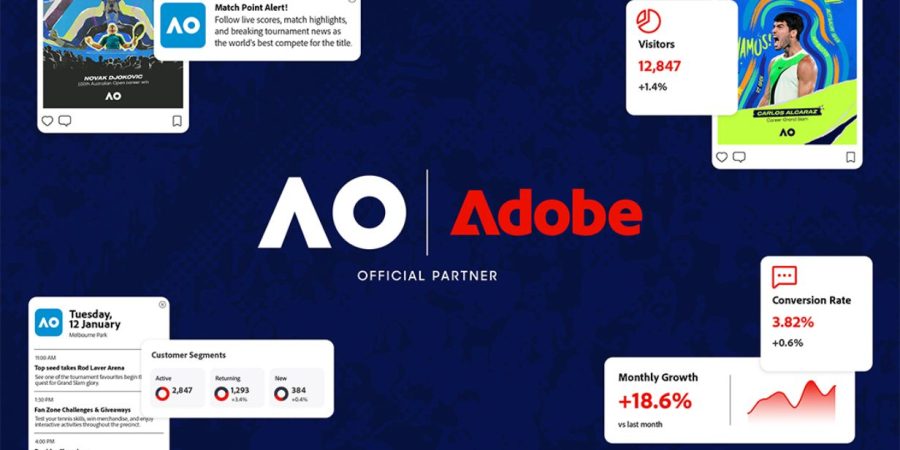 Australian Open adota IA da Adobe para transformar experiência do fã
